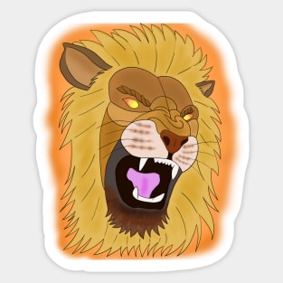 howler lion Sticker